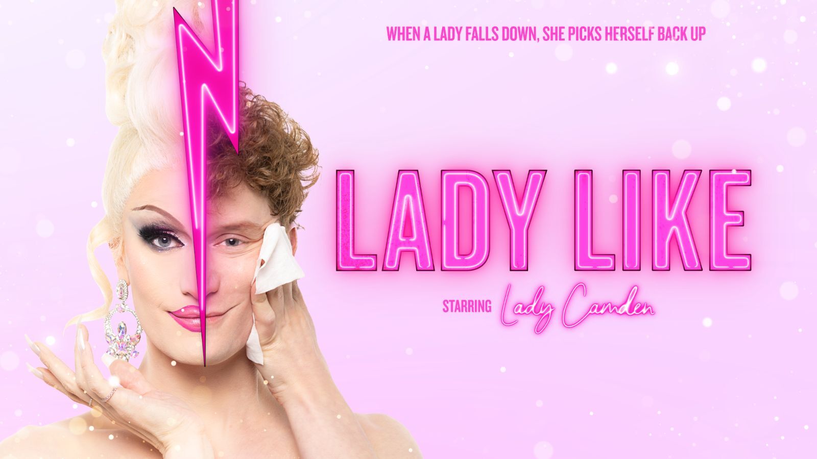 Drag Race star Lady Camden peels back the glitter in her intimate new documentary Lady Like, premiering July 16 on Revry for International Drag Day.