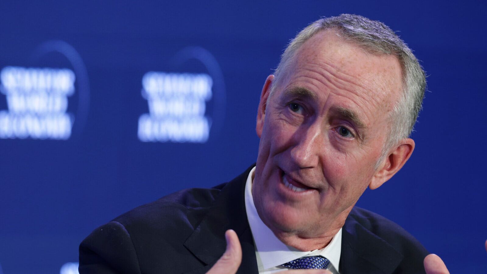 Gilead Sciences chairman and CEO Daniel O’Day speaks at the Semafor World Economy summit.