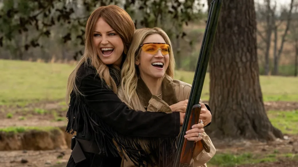 Malin Akerman, à gauche, et Brittany Snow à l'intérieur "Les épouses de chasse." Photo: Netflix
