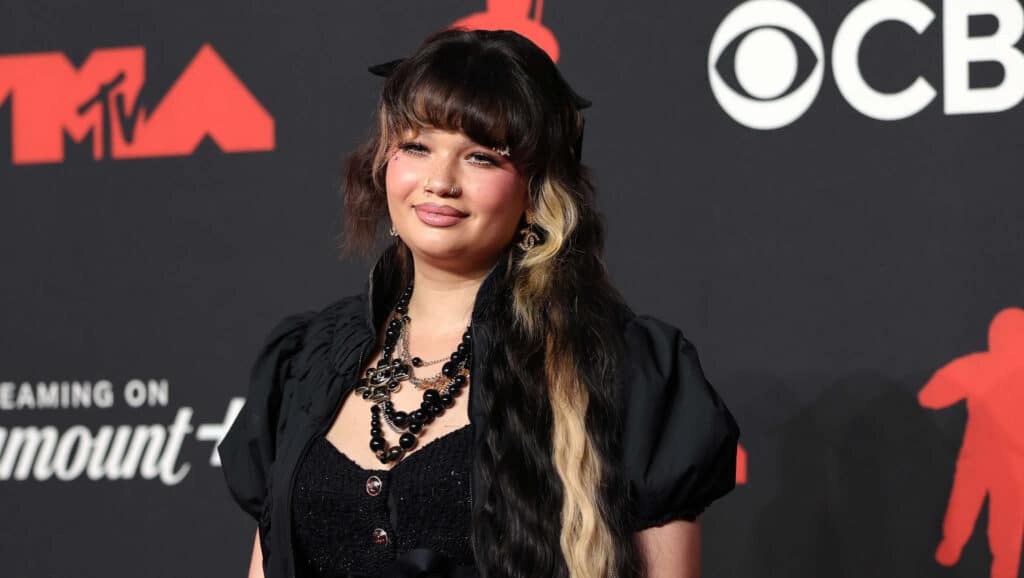 ELMONT, NY - SEPTEMBER 7: Laura Young attends the 2025 MTV Video Music Awards held at UBS Arena on September 7, 2025 in Elmont, New York. (Photo credit: Dia Dipasupil/FilmMagic)
