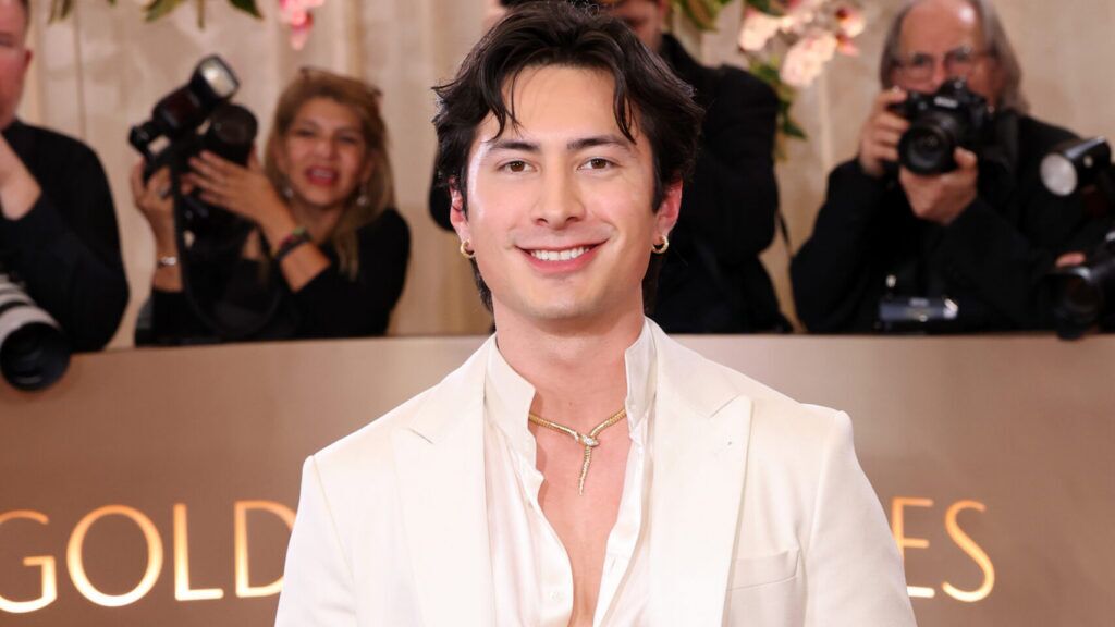 Hudson Williams attends the 83rd Annual Golden Globe Awards at The Beverly Hilton on January 11, 2026 in Beverly Hills, California.