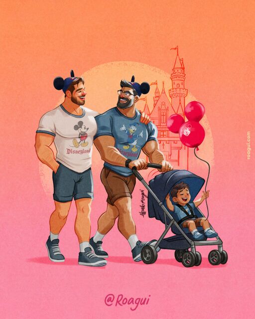 Illustrator Alfred Loagi talks fantasy, mermaids, queer masculinity, and turning pin-up-inspired muscular men into warm, romantic works of art.