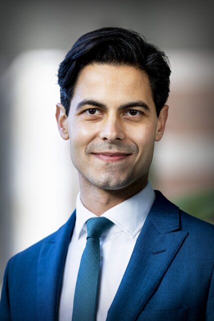 Rob Jetten est vu dans un portrait pris le 20 janvier 2022 à La Haye, aux Pays-Bas.