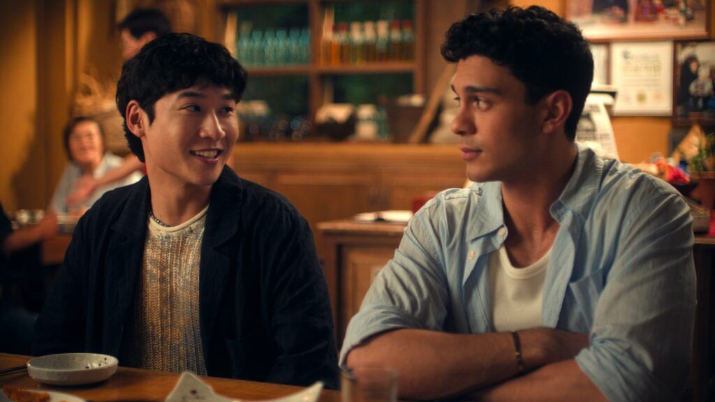 XO, Kitty. (Left to Right) Joshua Hyono Lee as Jin and Anthony Keevan as Quincy 'Q' Shahbazian in XO Episode 305, Kitty. Cr. Provided by Netflix © 2026