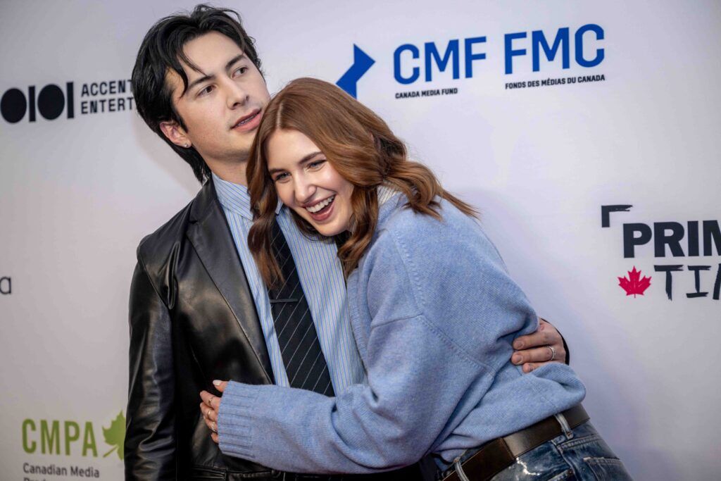 OTTAWA, ONTARIO - JANUARY 29: Hudson Williams and Sophie Nélisse arrive at the red carpet for In Conversation with "Heated Rivalry" series creators at The Westin Hotel Ottawa on January 29, 2026 in Ottawa, Ontario. (Photo by Andrej Ivanov/Getty Images)
