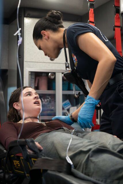 Juani Feliz talks about her role as Roxie Alba on ABC's 9-1-1: Nashville, gay representation on TV, and controversial emergencies that can spark conversations.