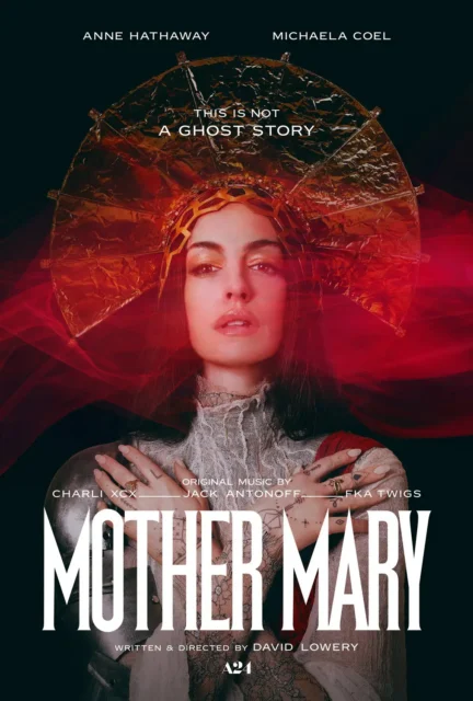 Anne Hathaway releases “Burial,” the first song from A24’s pop thriller Mother Mary, co-written with Charli XCX and Jack Antonoff ahead of the film’s April release.