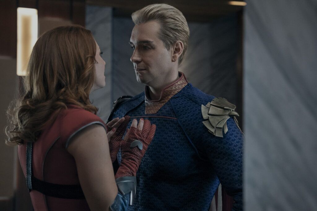 Valorie Curry (Firecracker), Antony Starr (Homelander) Photo : Prime
