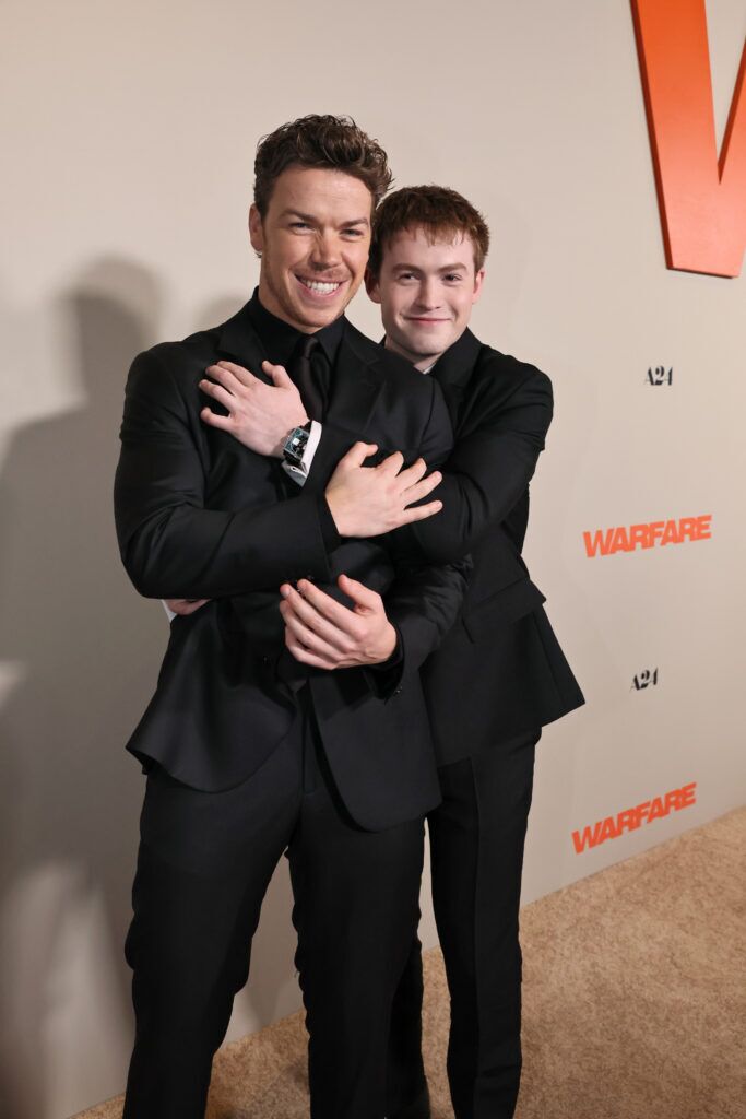 Will Poulter and Kit Connor seen at A24’s “Warfare” Los Angeles Premiere at DGA Theater Complex on March 27, 2025 in Los Angeles, California. (Photo by Eric Charbonneau/A24 via Getty Images)