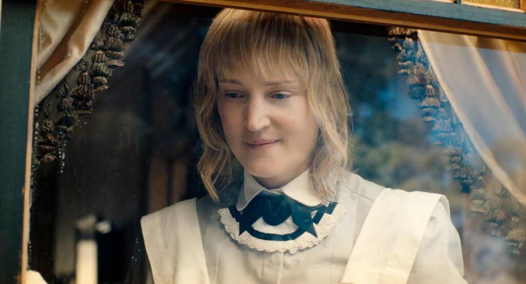 Monster: The Lizzie Borden Story. Vicky Krieps as Maggie Sullivan in episode 401 of Monster: The Lizzie Borden Story. Cr. Courtesy of Netflix © 2026
