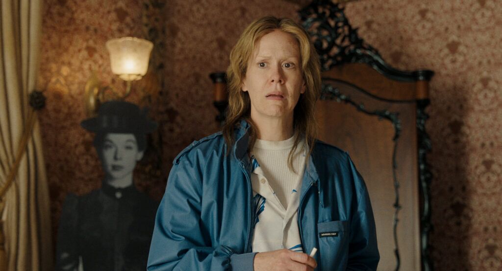 Monster: The Lizzie Borden Story. Sarah Paulson as Aileen Wuornos in episode 406 of Monster: The Lizzie Borden Story. Cr. Courtesy of Netflix © 2026