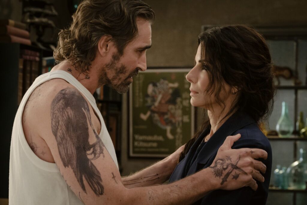 (De gauche à droite) LEE PACE dans le rôle d'Ian Wright et SANDRA BULLOCK dans le rôle de Sally Owens dans « Practical Magic 2 », une version de Warner Bros. Pictures.