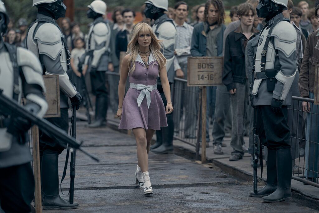McKenna Grace dans le rôle de Maysilee Donner dans The Hunger Games : Sunrise on the Reaping. Crédit photo : Murray Close
